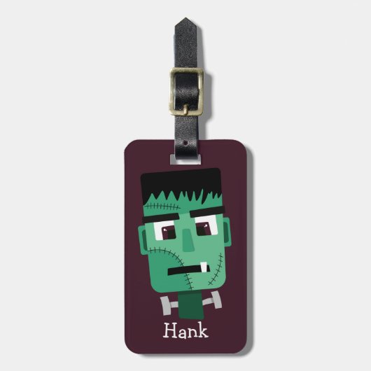 Frankenstein-Monster-Illustration Gepäckanhänger (Vorderseite vertikal)