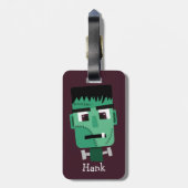 Frankenstein-Monster-Illustration Gepäckanhänger (Rückseite vertikal)