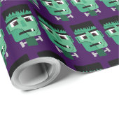 Frankenstein-Monster-Illustration Geschenkpapier (Rolleneckpunkt)