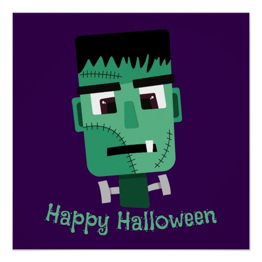 Frankenstein-Monster-Illustration Poster (Vorderseite)