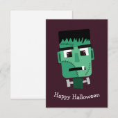 Frankenstein-Monster-Illustration Save The Date (Vorne/Hinten)