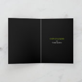 Frankenstein Monster | Kinder glückliche Halloween Karte (Innenseite)