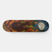 Frankenstein-Monster läuft frei im Dorf Skateboard (Horizontal)