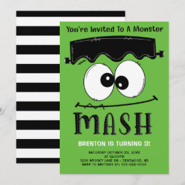 Frankenstein Monster Mash Halloween Geburtstagspar Einladung