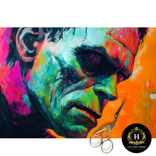 Frankenstein-Monster-Pop-Art-Halloween-Decoupage Seidenpapier