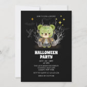 Frankenstein Monster Spooky Bear Halloween-Party Einladung (Vorderseite)