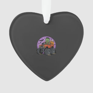 Frankenstein Monster Truck Halloween Grafikdesign Ornament