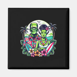 Frankenstein-Monster und Braut Tropical Hawaiian B Magnet
