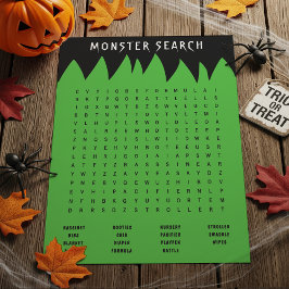 Frankenstein Monster Word Search Baby Shooting Gam