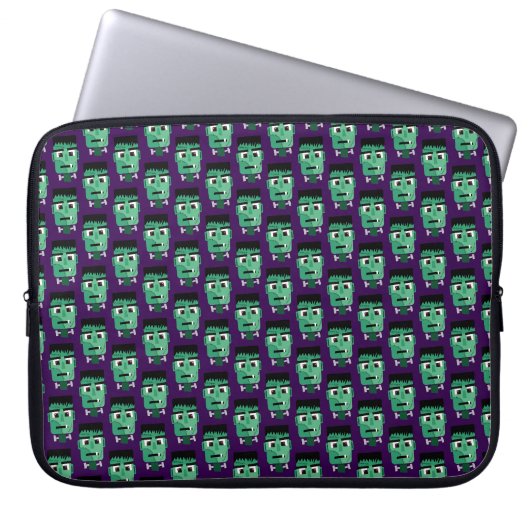 Frankenstein-Monsterkopf Laptopschutzhülle (Vorderseite)