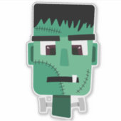 Frankenstein Monsters Kopf Aufkleber (Vorderseite)