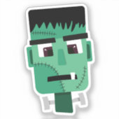 Frankenstein Monsters Kopf Aufkleber (Vorderseite)