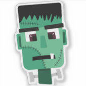 Frankenstein Monsters Kopf Aufkleber (Vorderseite)