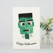 Frankenstein Monsters Kopf Briefpapier (Stehend Vorderseite)