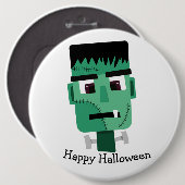 Frankenstein Monsters Kopf Button (Vorne & Hinten)