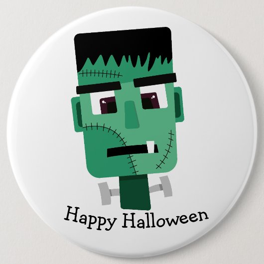 Frankenstein Monsters Kopf Button (Vorderseite)