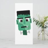 Frankenstein Monsters Kopf Einladung (Stehend Vorderseite)