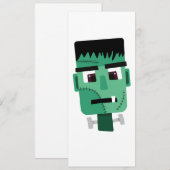 Frankenstein Monsters Kopf Einladung (Vorne/Hinten)