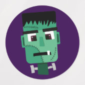 Frankenstein Monsters Kopf Etiketten (Design 2)