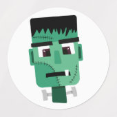 Frankenstein Monsters Kopf Etiketten (Design 1)