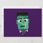 Frankenstein Monsters Kopf Feiertagskarte (Rückseite)