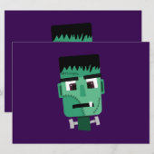 Frankenstein Monsters Kopf Feiertagskarte (Vorne/Hinten)