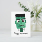 Frankenstein Monsters Kopf Feiertagspostkarte (Stehend Vorderseite)
