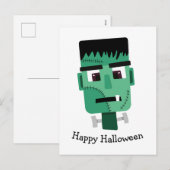 Frankenstein Monsters Kopf Feiertagspostkarte (Vorne/Hinten)