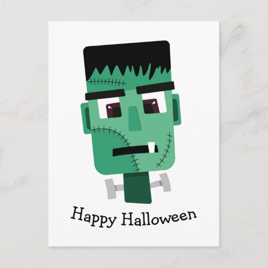 Frankenstein Monsters Kopf Feiertagspostkarte (Vorderseite)