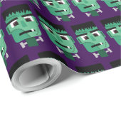 Frankenstein Monsters Kopf Geschenkpapier (Rolleneckpunkt)