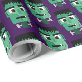 Frankenstein Monsters Kopf Geschenkpapier (Rolleneckpunkt)