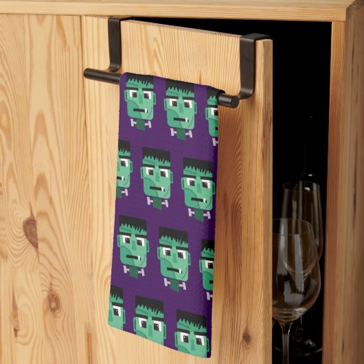 Frankenstein Monsters Kopf Geschirrtuch (Drittel gefaltet)