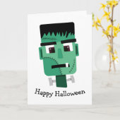 Frankenstein Monsters Kopf Karte (Gelbe Blume)