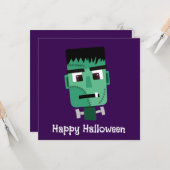 Frankenstein Monsters Kopf Karte (Vorderseite/Rückseite Beispiel)