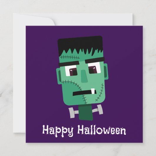Frankenstein Monsters Kopf Karte (Vorderseite)