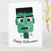 Frankenstein Monsters Kopf Karte (Gelbe Blume)
