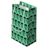 Frankenstein Monsters Kopf Kleine Geschenktüte (Rückseite Schrägansicht)