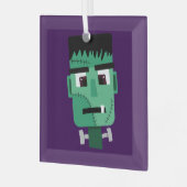 Frankenstein Monsters Kopf Ornament Aus Glas (Vorderseite links)