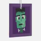 Frankenstein Monsters Kopf Ornament Aus Glas (Vorderseite Rechts)