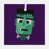Frankenstein Monsters Kopf Ornament Aus Glas (Rückseite)