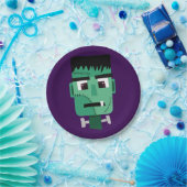 Frankenstein Monsters Kopf Pappteller (Party)