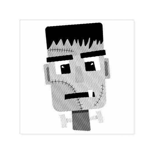 Frankenstein Monsters Kopf Permastempel (Design)