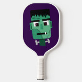 Frankenstein Monsters Kopf Pickleball Schläger (Rückseite)