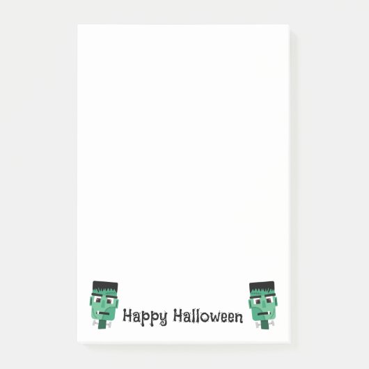 Frankenstein Monsters Kopf Post-it Klebezettel (Vorderseite)