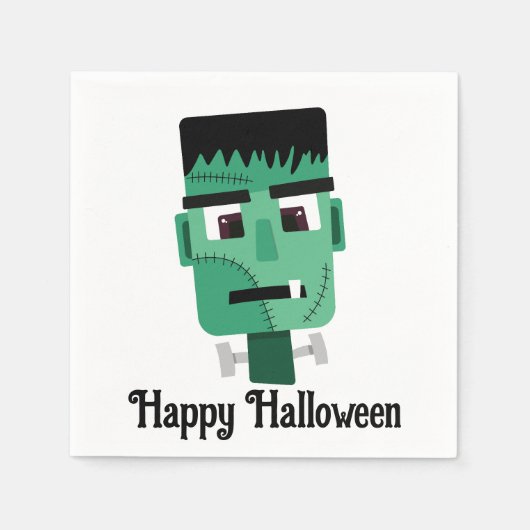 Frankenstein Monsters Kopf Serviette (Vorderseite)