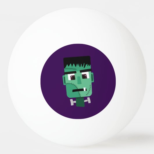 Frankenstein Monsters Kopf Tischtennisball (Vorderseite)