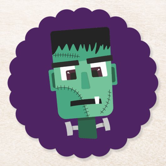 Frankenstein Monsters Kopf Untersetzer (Vorderseite)