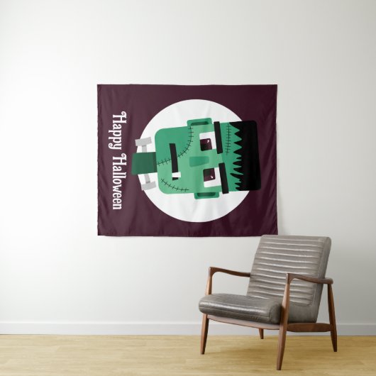 Frankenstein Monsters Kopf Wandteppich (Beispiel (Horizontal))