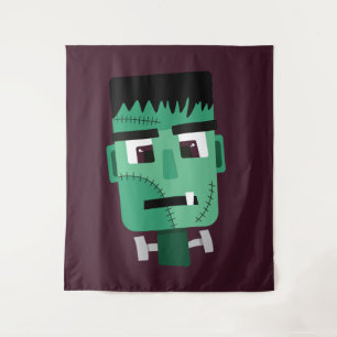 Frankenstein Monsters Kopf Wandteppich