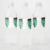 Frankenstein Monsters Kopf Wasserflaschenetikett (Flaschen)